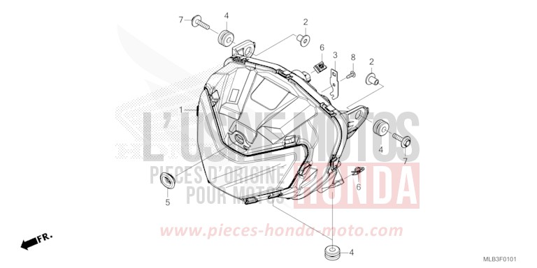 SCHEINWERFER (CB750AS/T/ACT) von Hornet 750 WOLF SILVER METALLIC (NHD19) von 2026